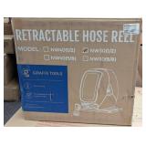 Giraffe Tools Auto-Rewind Garden Hose Reel-100ft- 1/2in, Ground-Mounted