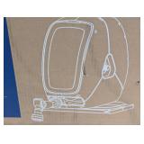 Giraffe Tools Auto-Rewind Garden Hose Reel-100ft- 1/2in, Ground-Mounted