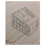 6-Drawer Closet Island with Glass Display Top & Open Shelves, Jewelry Vanity Storage Organizer Center for Walk-in Wardrobe, White