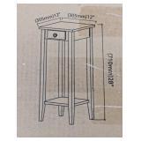 Solid Acacia Wood 27 in. Mahogany Plant Table