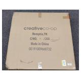 Storied Home 31.7 in. Elegant Black Round Wood Coffee Table with Metal Hairpin Legs