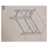 American Heritage 11.25 in, Mahogany Rectangle Wood End Table with Charging Station