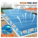 Solar Pool Cover 32 x 16 ft Rectangle Solar Blanket for Pools Above Ground Swimming Pool Solar Cover