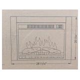 Efiretric Adam 23" W x 17" H Electric Fireplace Insert