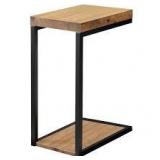 Coaster 11.5in Antique Nutmeg and Black Rectangle Wood Snack Table