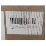 EAGLE PEAK 43.9 in. Double-Rod Metal Handle Rolling Snow Pusher Shovel with Steel Blade, Snow Shovel Pusher Plow with Wheels