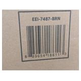 MODWAY Zerra Faux Shearling Accent Armchair in Brown