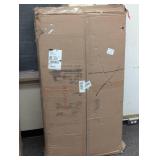 Greige 51 in. 50000 BTU Rectangular Metal Propane Outdoor Fire Pit Table with Glass Wind Guard Lid Fire Glass Beads