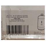 17" Pipestone Outdoor Column Fire Pit Gray - Threshold™: Modern Propane Gas Firepit with Lava Rock and Cover