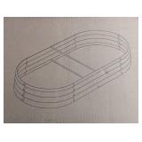 70.86 in. x 11.42 in. Oval Large Metal Raised Planter Bed Outdoor Garden for Planting, Black