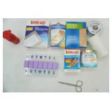 Bandaids, Pill organizers, adhesive tape