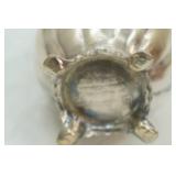 Vintage Silver-Plate Salt & Pepper Shaker Set, Silver-Plate Dish & Saucer.