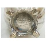 Vintage Silver-Plate Salt & Pepper Shaker Set, Silver-Plate Dish & Saucer.