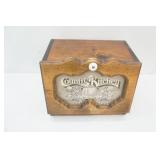 Vintage Wooden Bread Box. 