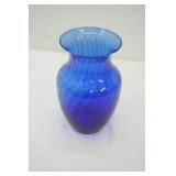 Vintage Cobalt Blue Glass Vase