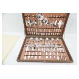 Vintage EP Zinc Alloy Silver Flatware Set. Italy.