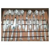 Vintage EP Zinc Alloy Silver Flatware Set. Italy.