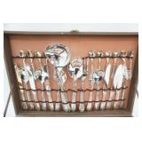 Vintage EP Zinc Alloy Silver Flatware Set. Italy.