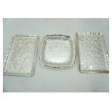 Silver Plated Serving Platters & Footed Dish