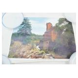 Vintage Picture Print "An Old Mill in Scenic Vermont"