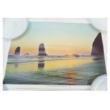 "Cannon Beach in Oregon" 11"x15.5" Vintage Picture Print