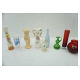 Vintage Vases, Royal Ruby Anchor Glass, Avon Milk Glass Footed Demitasse Cup, Vintage Hand-Blown small cruet