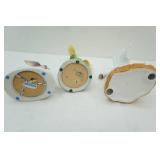 Ceramic Swan Figurine, 2 Ceramic Music Boxes