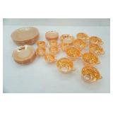 Vintage Fire-King Peach Lustre Glassware. Anchor Hocking