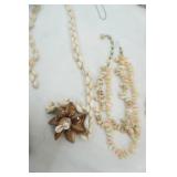 Shell Necklaces, Hemp Necklaces, Beaded w/Shells (10ct)