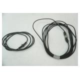 2t Black Extension Cords. Length Unknown