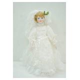 Vintage Porcelain Bride Doll 14" tall