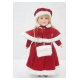 Christmas Porcelain Doll 17" tall (Heritage Collection?)