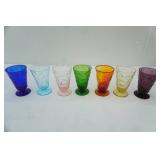 7ct Vintage Bryce Brothers Glass Tumblers. "El Rancho" pattern