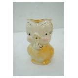 vintage Shawnee Pottery Owl Pitcher w/22K gold trim. 1940s/1950s