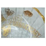 Silver City Glass Co. 6"x7" 50th Anniversary vintage candy dish