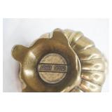 7" vintage Italian glass brass pitcher vase (made in Italy on bottom)