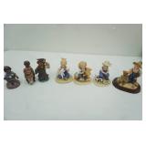 Denim Days Collection Figurines by Homco; Special Friends series by Lang & Wise