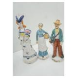 Vintage Indiana Glass Colonial Footed Aquamarine Creamer and Open Sugar