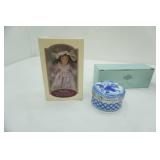 Vintage Jewelry Box; Porcelain Trinket Box; Party Lite; porcelain collectibles ornament