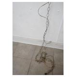 vintage red glass hanging parlor lamp