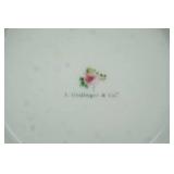 Godinger Rosebud biscuit jar 7x5.25". 24k gold accents