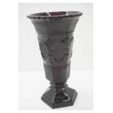 vintage Avon Cape Cod Ruby Red Glass Vase 8" tall by 4.5"