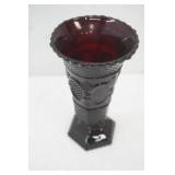 vintage Avon Cape Cod Ruby Red Glass Vase 8" tall by 4.5"