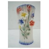 vintage lusterware ceramic vase 9" tall by 4"x2.5"