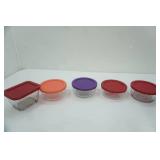 5ct Pyrex Bowls with lids
