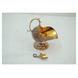 Vintage Ornate Footed Sugar Scuttle and scoop