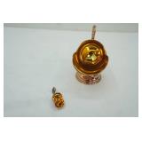 Vintage Ornate Footed Sugar Scuttle and scoop