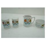 Vintage Berggren Traynor Scandinavian-Style Folk Art Set