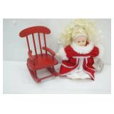 "Christmas Love" Be An Angel Collectible doll and rocking chair