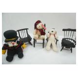 Collectible Teddy Bears and Wooden Furniture